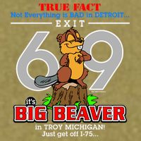 Detroit True Fact Big Beaver Exit 69 Garment-Dyed Women's Muscle Tee