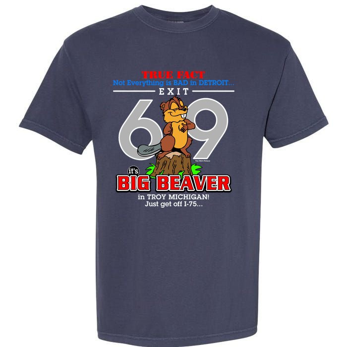 Detroit True Fact Big Beaver Exit 69 Garment-Dyed Heavyweight T-Shirt