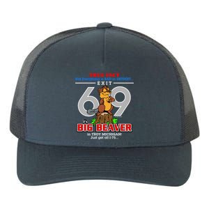 Detroit True Fact Big Beaver Exit 69 Yupoong Adult 5-Panel Trucker Hat