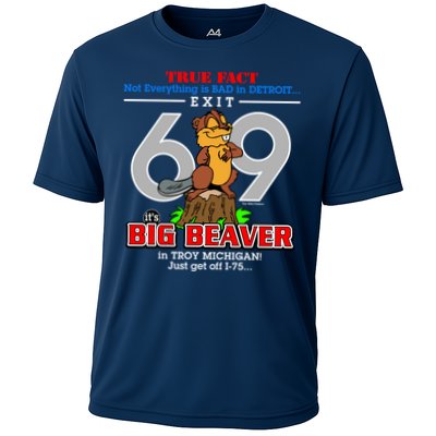 Detroit True Fact Big Beaver Exit 69 Performance Shirt