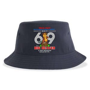 Detroit True Fact Big Beaver Exit 69 Sustainable Bucket Hat