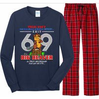 Detroit True Fact Big Beaver Exit 69 Long Sleeve Pajama Set