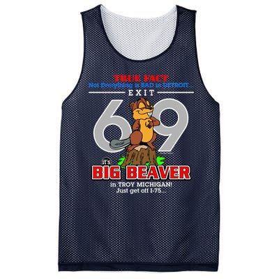 Detroit True Fact Big Beaver Exit 69 Mesh Reversible Basketball Jersey Tank