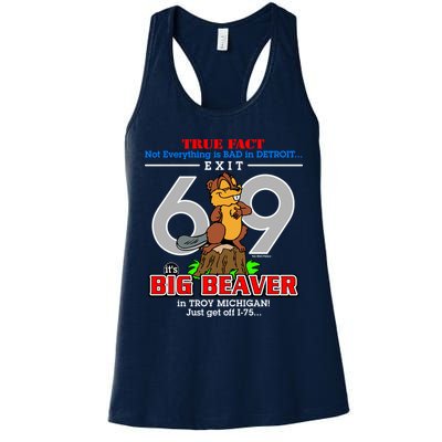 Detroit True Fact Big Beaver Exit 69 Womens Tank Top
