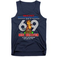 Detroit True Fact Big Beaver Exit 69 Tank Top