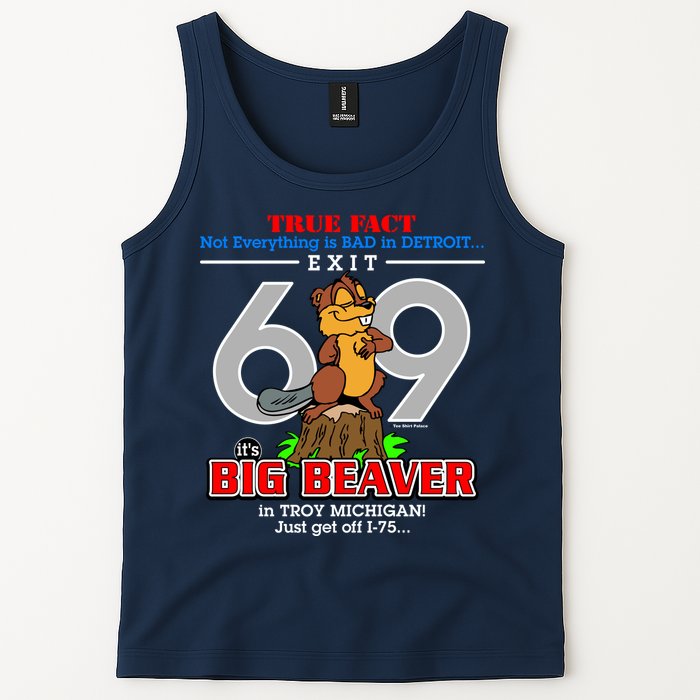 Detroit True Fact Big Beaver Exit 69 Tank Top