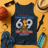 Detroit True Fact Big Beaver Exit 69 Tank Top