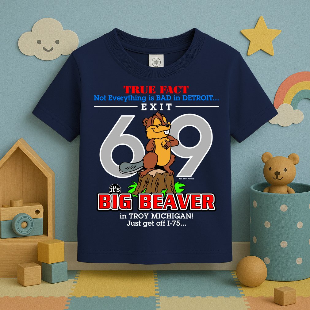Detroit True Fact Big Beaver Exit 69 Toddler T-Shirt