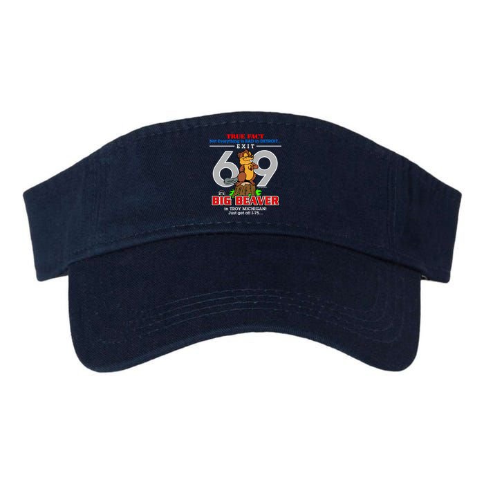 Detroit True Fact Big Beaver Exit 69 Valucap Bio-Washed Visor