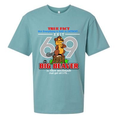 Detroit True Fact Big Beaver Exit 69 Sueded Cloud Jersey T-Shirt