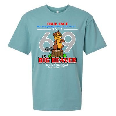 Detroit True Fact Big Beaver Exit 69 Sueded Cloud Jersey T-Shirt