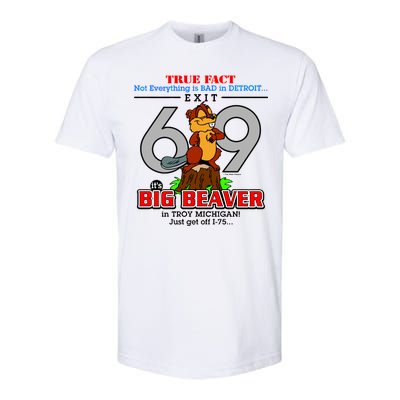 Detroit True Fact Big Beaver Exit 69 Softstyle CVC T-Shirt