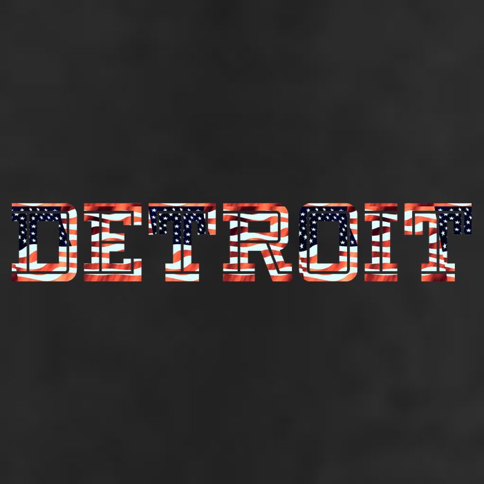Detroit USA FLAG Grunge 11oz C Handle Ceramic Mug