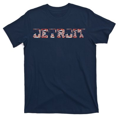 Detroit USA FLAG Grunge T-Shirt