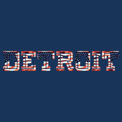 Detroit USA FLAG Grunge T-Shirt