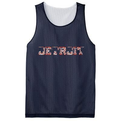 Detroit USA FLAG Grunge Mesh Reversible Basketball Jersey Tank