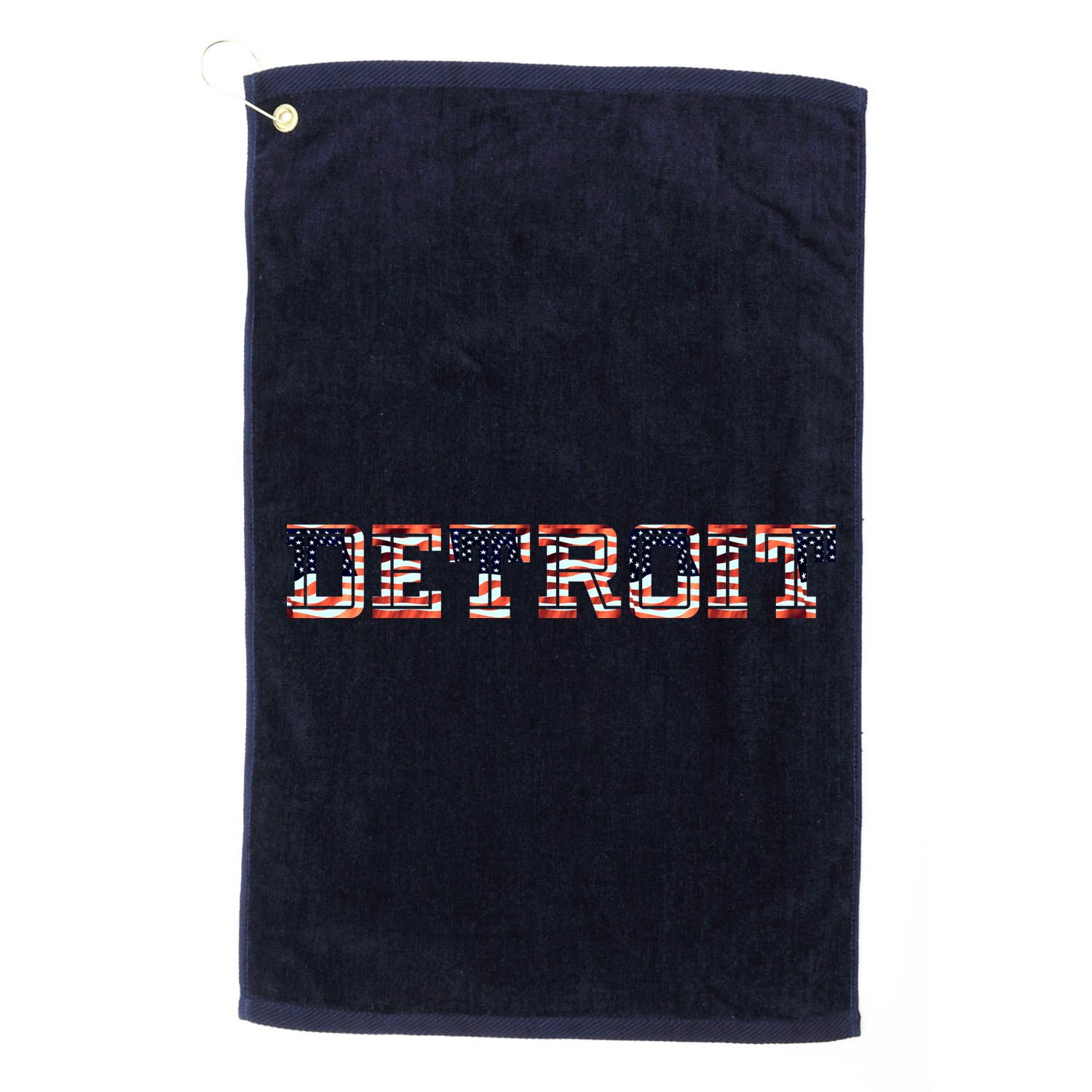 Detroit USA FLAG Grunge Golf Towel