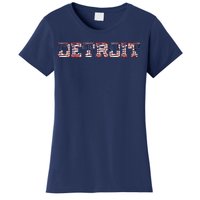 Detroit USA FLAG Grunge Women's T-Shirt