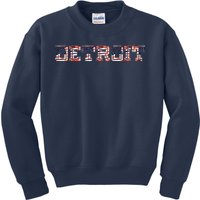 Detroit USA FLAG Grunge Kids Sweatshirt