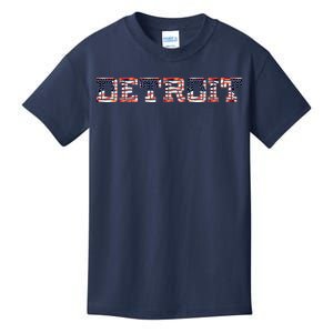 Detroit USA FLAG Grunge Kids T-Shirt