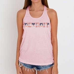 Detroit USA FLAG Grunge Women's Knotted Racerback Tank