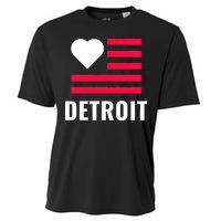 Detroit USA Flag Love Cooling Performance Crew T-Shirt