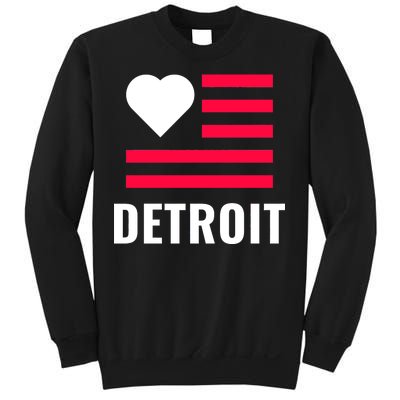 Detroit USA Flag Love Sweatshirt