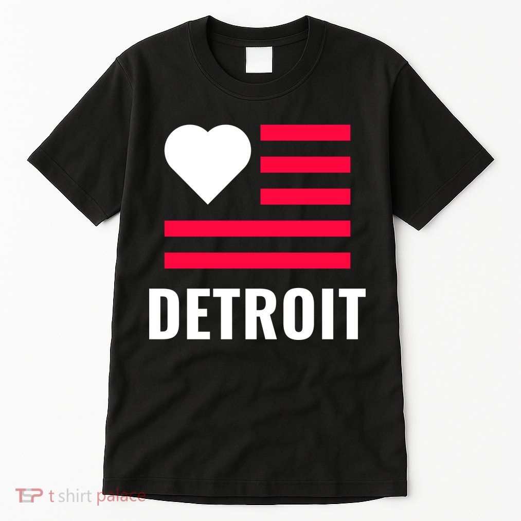 Detroit USA Flag Love Tall T-Shirt