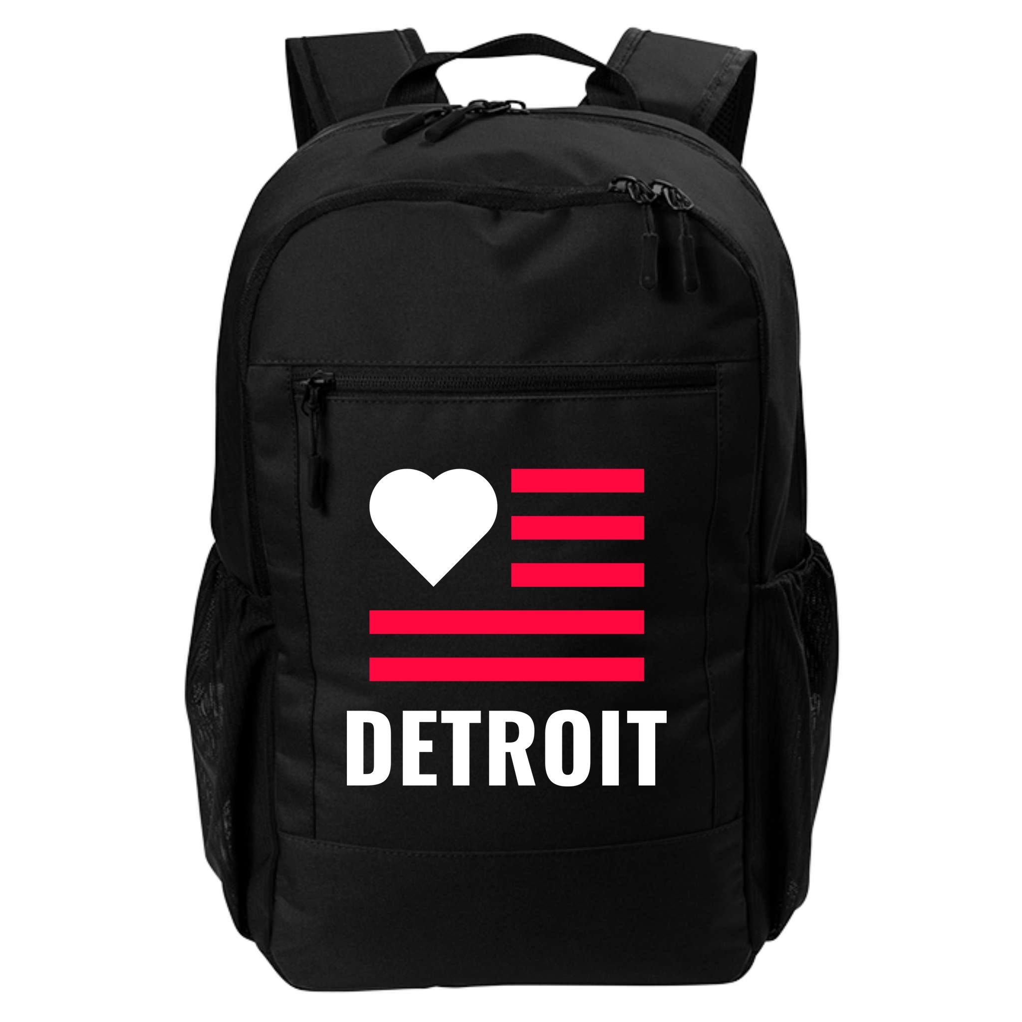 Detroit USA Flag Love Backpack