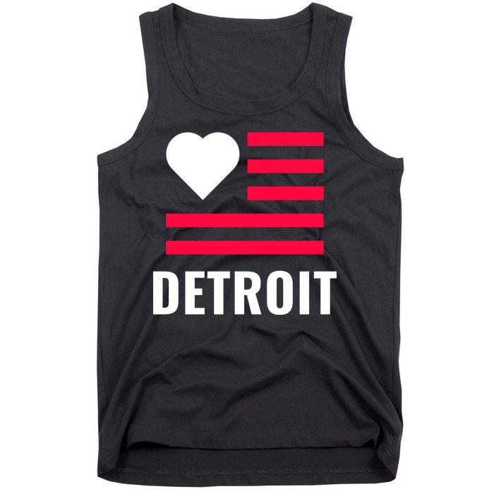 Detroit USA Flag Love Tank Top