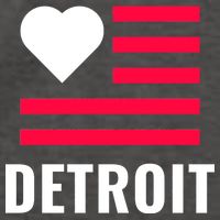 Detroit USA Flag Love Vector Backpack