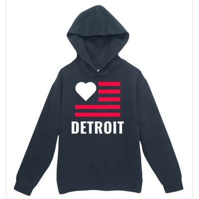 Detroit USA Flag Love Urban Pullover Hoodie