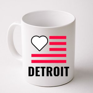 Detroit USA Flag Love Coffee Mug