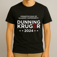 Dunningkruger Effect Unaware Behavior Humorous Psychology T-Shirt