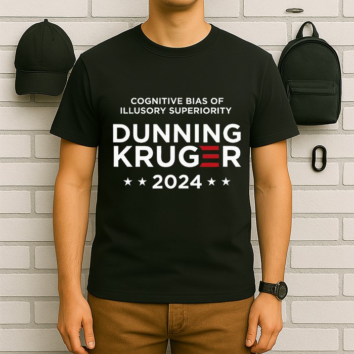 Dunningkruger Effect Unaware Behavior Humorous Psychology T-Shirt