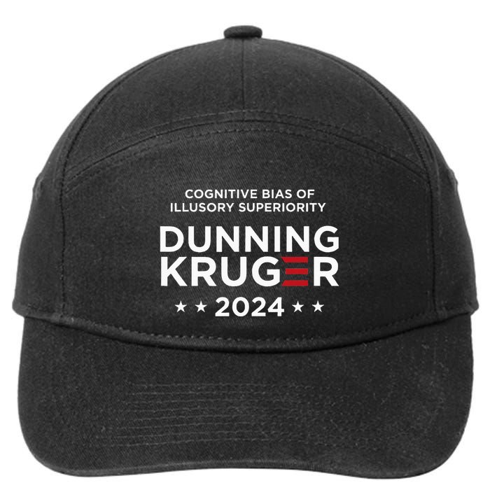 Dunningkruger Effect Unaware Behavior Humorous Psychology 7-Panel Snapback Hat