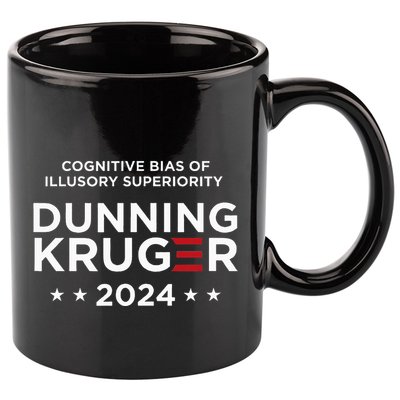 Dunningkruger Effect Unaware Behavior Humorous Psychology 11oz C Handle Ceramic Mug