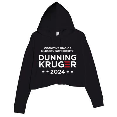 Dunningkruger Effect Unaware Behavior Humorous Psychology Crop Fleece Hoodie