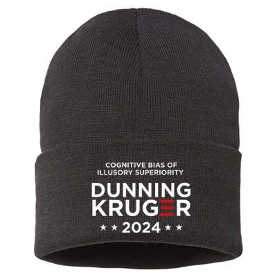 Dunningkruger Effect Unaware Behavior Humorous Psychology Sustainable Knit Beanie