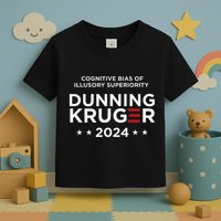 Dunningkruger Effect Unaware Behavior Humorous Psychology Toddler T-Shirt