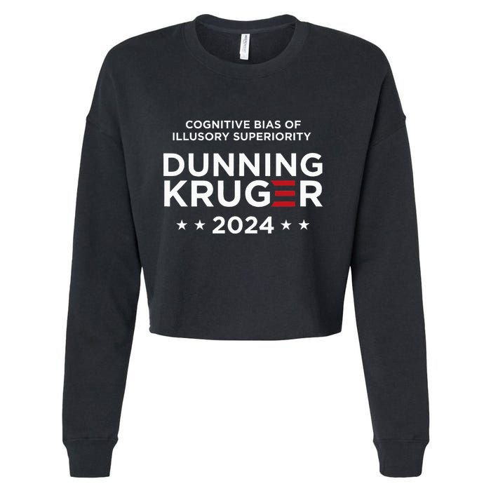 Dunningkruger Effect Unaware Behavior Humorous Psychology Cropped Pullover Crew