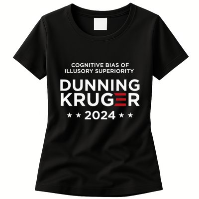 Dunningkruger Effect Unaware Behavior Humorous Psychology Womens T-Shirt