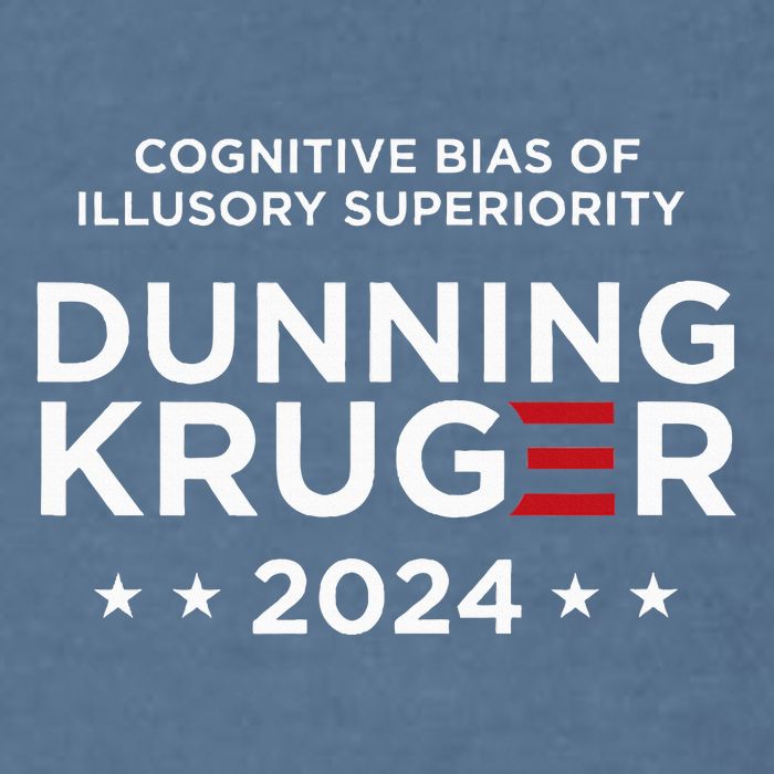 Dunningkruger Effect Unaware Behavior Humorous Psychology Garment-Dyed Sweatshirt