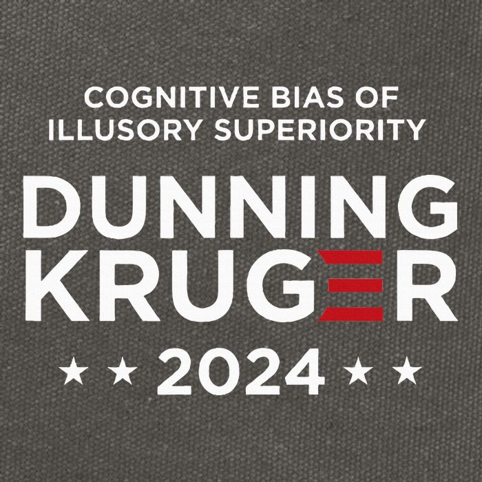 Dunningkruger Effect Unaware Behavior Humorous Psychology Cotton Canvas Backpack