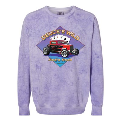 Deuce's Wild Hot Rod Larry Grossman Colorblast Crewneck Sweatshirt