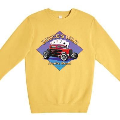 Deuce's Wild Hot Rod Larry Grossman Premium Crewneck Sweatshirt