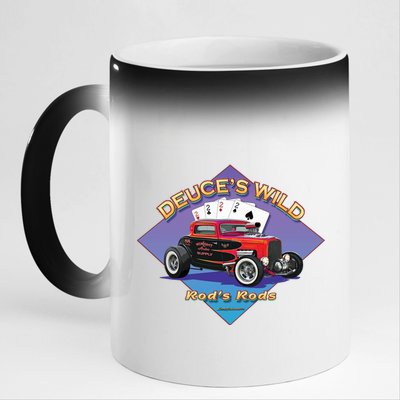 Deuce's Wild Hot Rod Larry Grossman 11oz Black Color Changing Mug