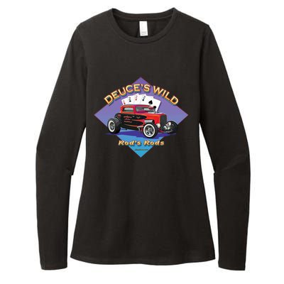 Deuce's Wild Hot Rod Larry Grossman Womens CVC Long Sleeve Shirt