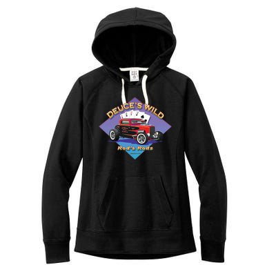 Deuce's Wild Hot Rod Larry Grossman Women's Fleece Hoodie