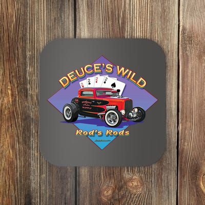 Deuce's Wild Hot Rod Larry Grossman Coaster